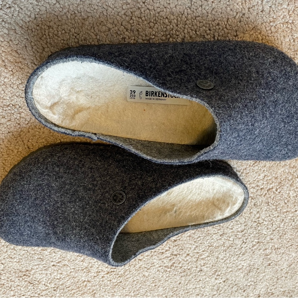 BIRKENSTOCK CLOGS - Gray Zermatt Wool - Made in Germany size 39
